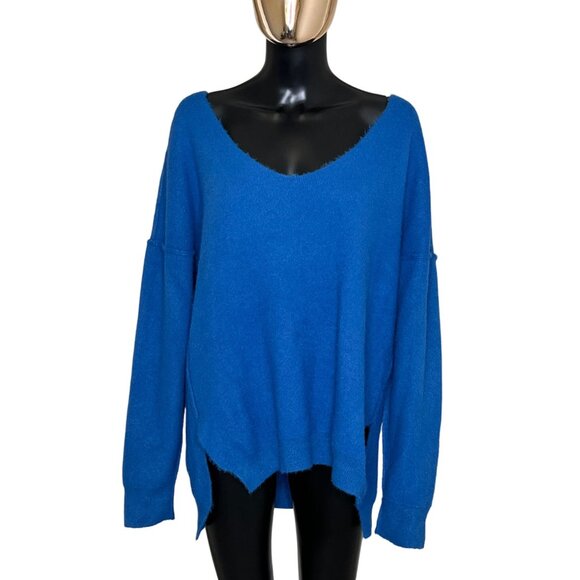 Free People Blue Hand-Dyed Oversized Sweater Pullover Cozy Knit Small OB1325064 - Picture 2 of 13